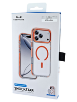 Накладка для i-Phone 17 Pro Max Keephone Shockstar MagSnap оранжево-прозрачный