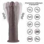 Вибратор-ротатор с пультом ДУ черный (22,9*4,8)