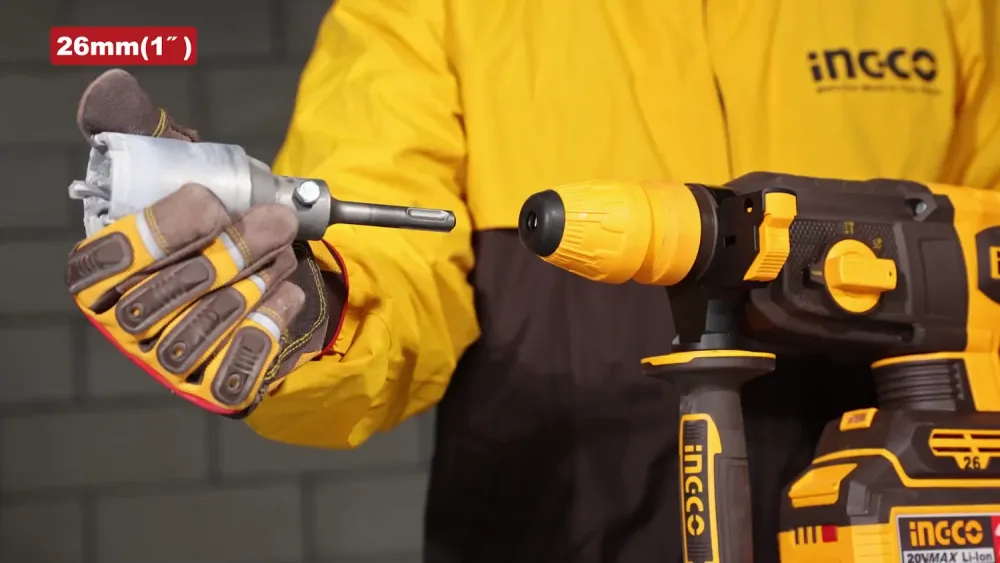 Аккумуляторный перфоратор BL 20В, 2,5Дж, 2хАКБ 4Ач и ЗУ SUPER INGCO CRHLI202689 INDUSTRIAL