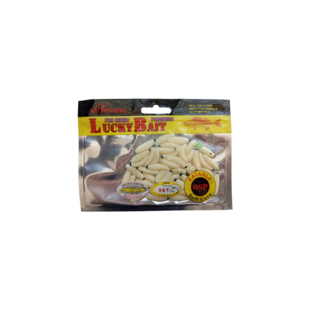 силикон LUCKY BAIT 50 ШТУК опаршь 0,4гр 2 см *613