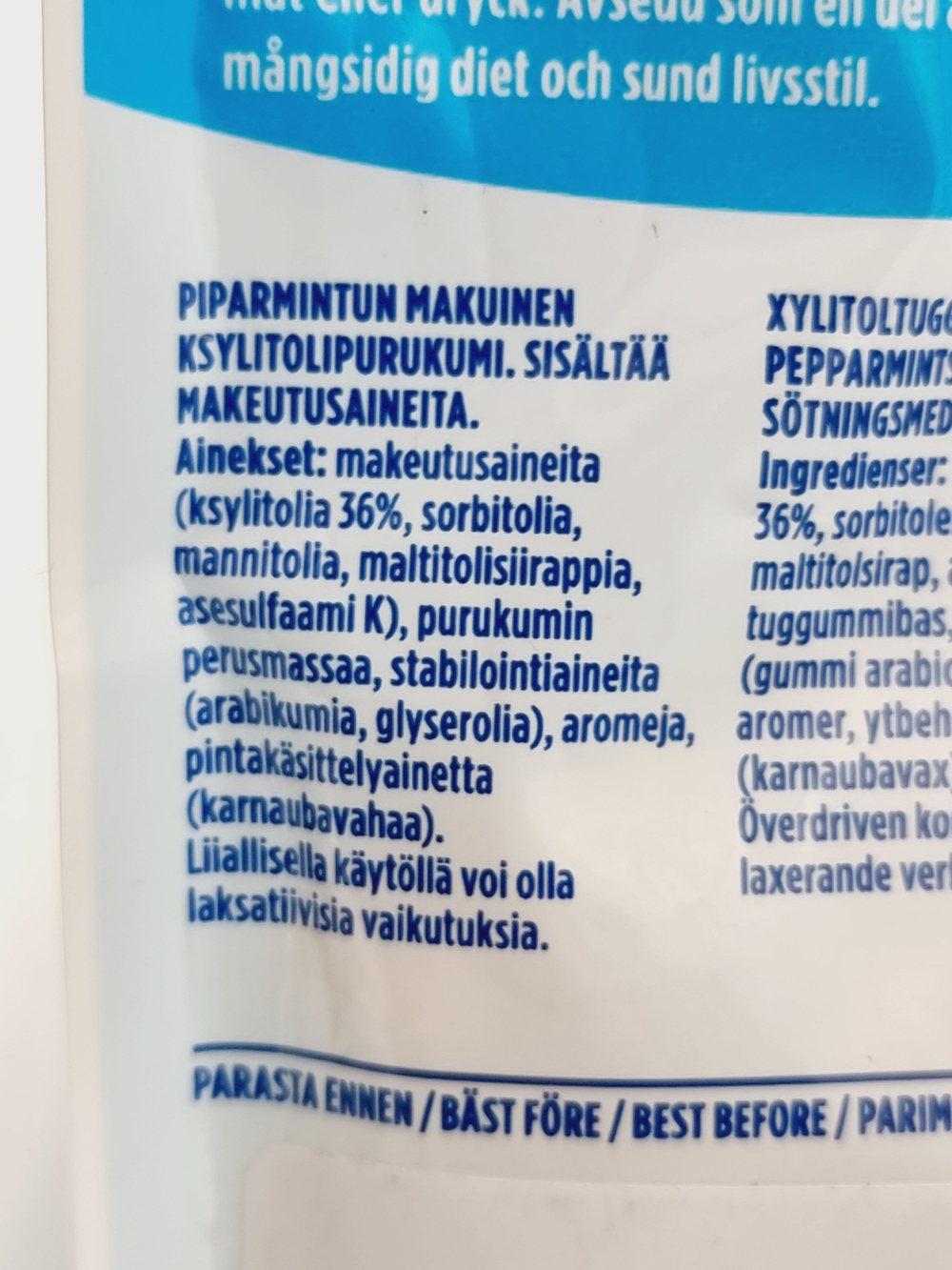Жевательная резинка Jenkki Original Peppermint с ксилитом 100 г (из Финляндии)