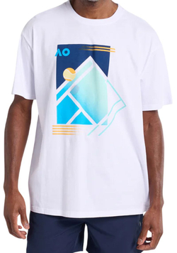 Мужская теннисная футболка Australian Open Tennis Court Print - Размер XXL