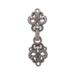 Крючки пришивные декоративные 59х20 мм, pewter, 6 шт