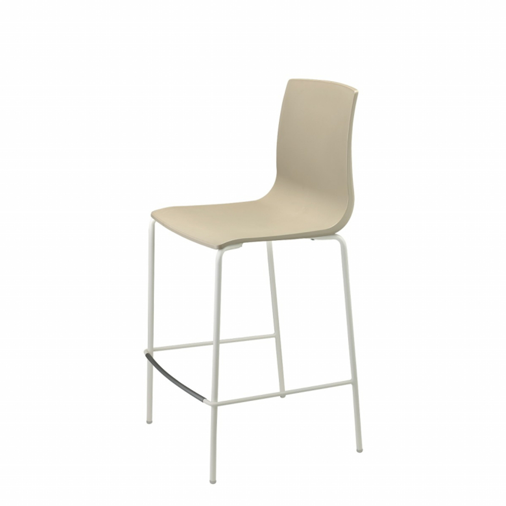 Стул полубарный пластиковый Scab Design Alice Barstool, лен, тортора