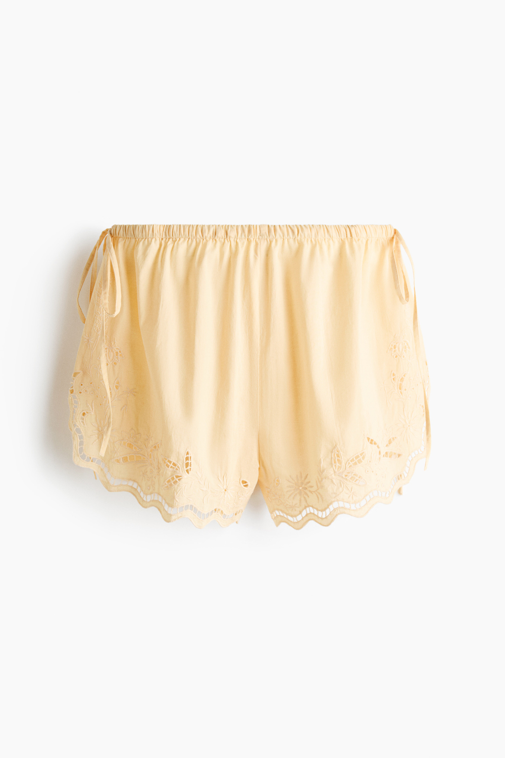 Хлопковые пляжные шорты с вышивкой - H&M