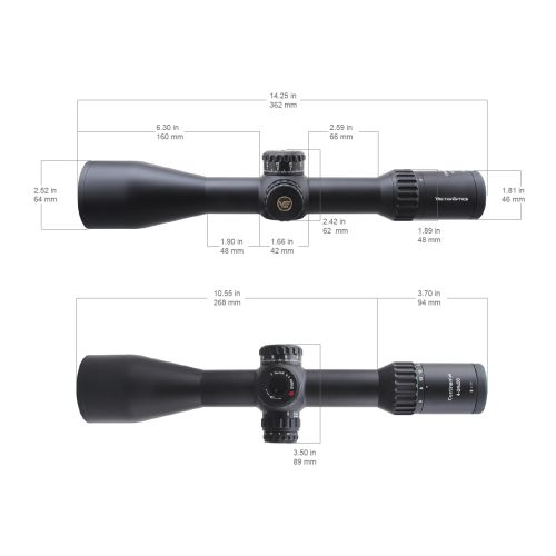 Оптический прицел Vector Optics Continental X6 4-24x56 Ranging FFP, 34мм, сетка VEC-MBR MIL (SCFF-39)