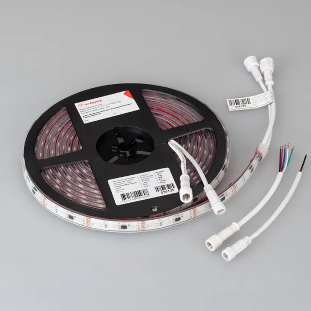 Светодиодная лента герметичная DMX-PFS-B60-12mm 12V RGB-PX3 (14 W/m, IP68, 5060, 5m) (Arlight, -) 039175