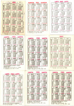 № 15 Набор Календариков 25 шт. Цирк, животные и артисты 1981-1991 гг.