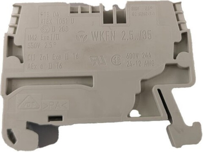 10шт Клемма проходная Wieland WKFN 2.5.,/35 Серая