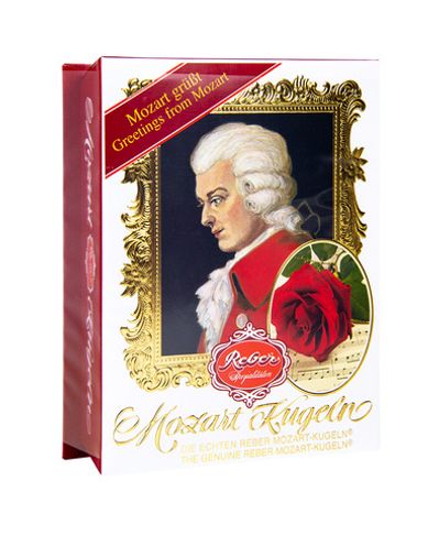 Конфеты шоколадные Reber с открыткой Роза, 120 г.