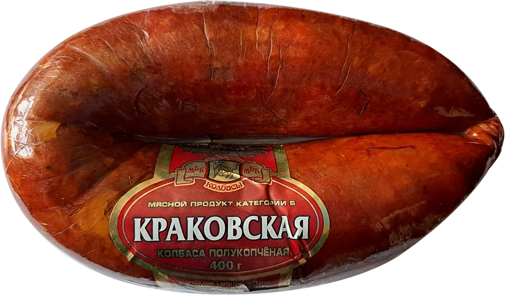Колбаса Башкирские колбасы Краковская полукопченая 400г