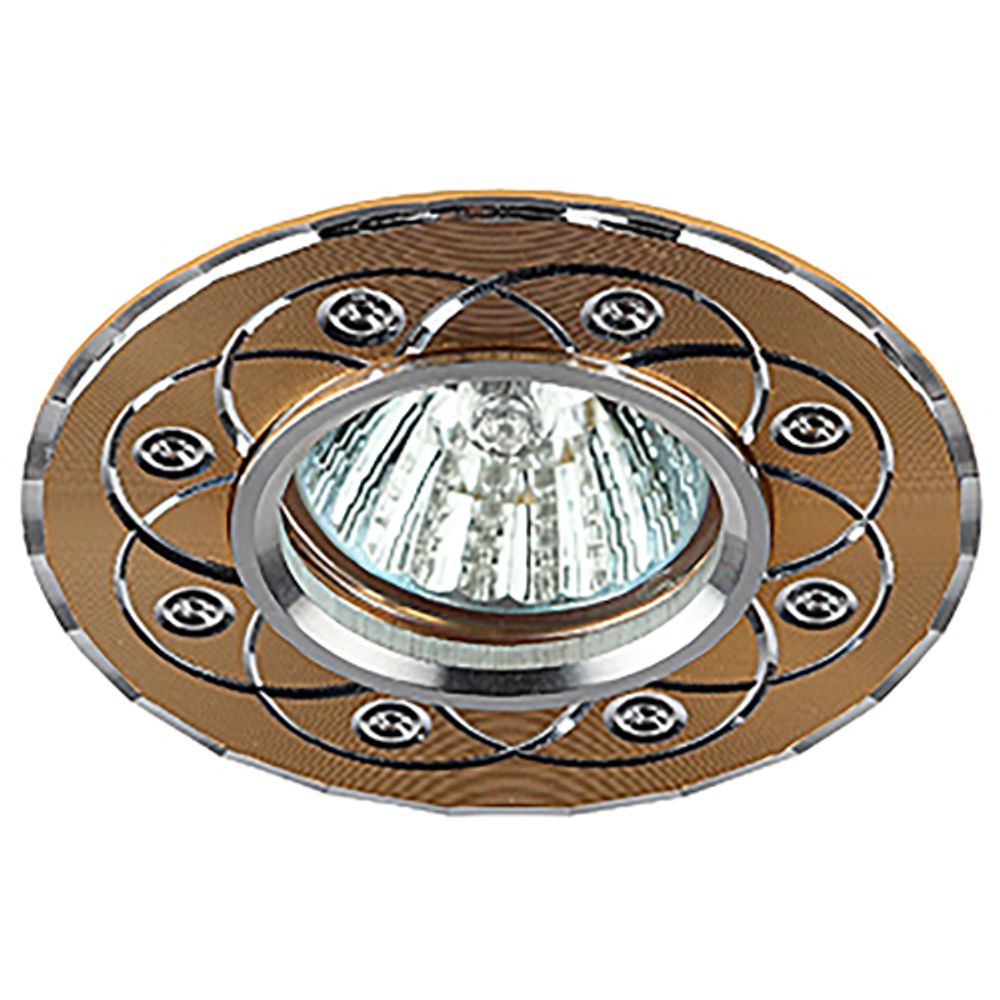 Светильник ЭРА KL40 SL/GD ЭРА литой алюминевый MR16,12V/220V, 50W золото/серебро | Декоративные встраиваемые светильники