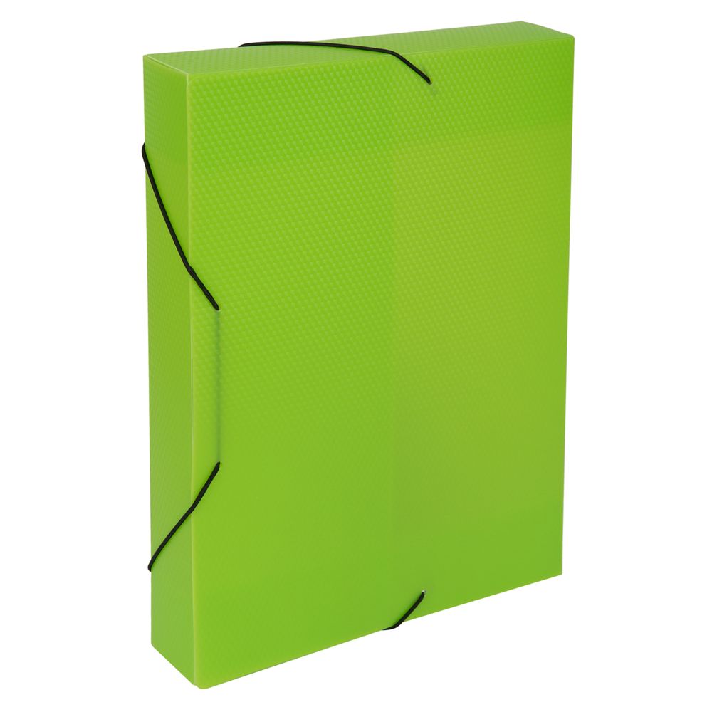 Короб архивный пластиковый 50 мм, 1 шт, Prisma neon A4 эффект 3D, лайм, Expert Complete ЕС240441021