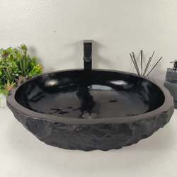 Раковина из андезита Erozy Black EA-65006 60x50x15 из натурального камня