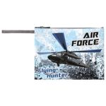 Папка для тетрадей BRAUBERG А4, 1 отделение, ткань, молния сверху, с ручкой, "AirForce", 270328