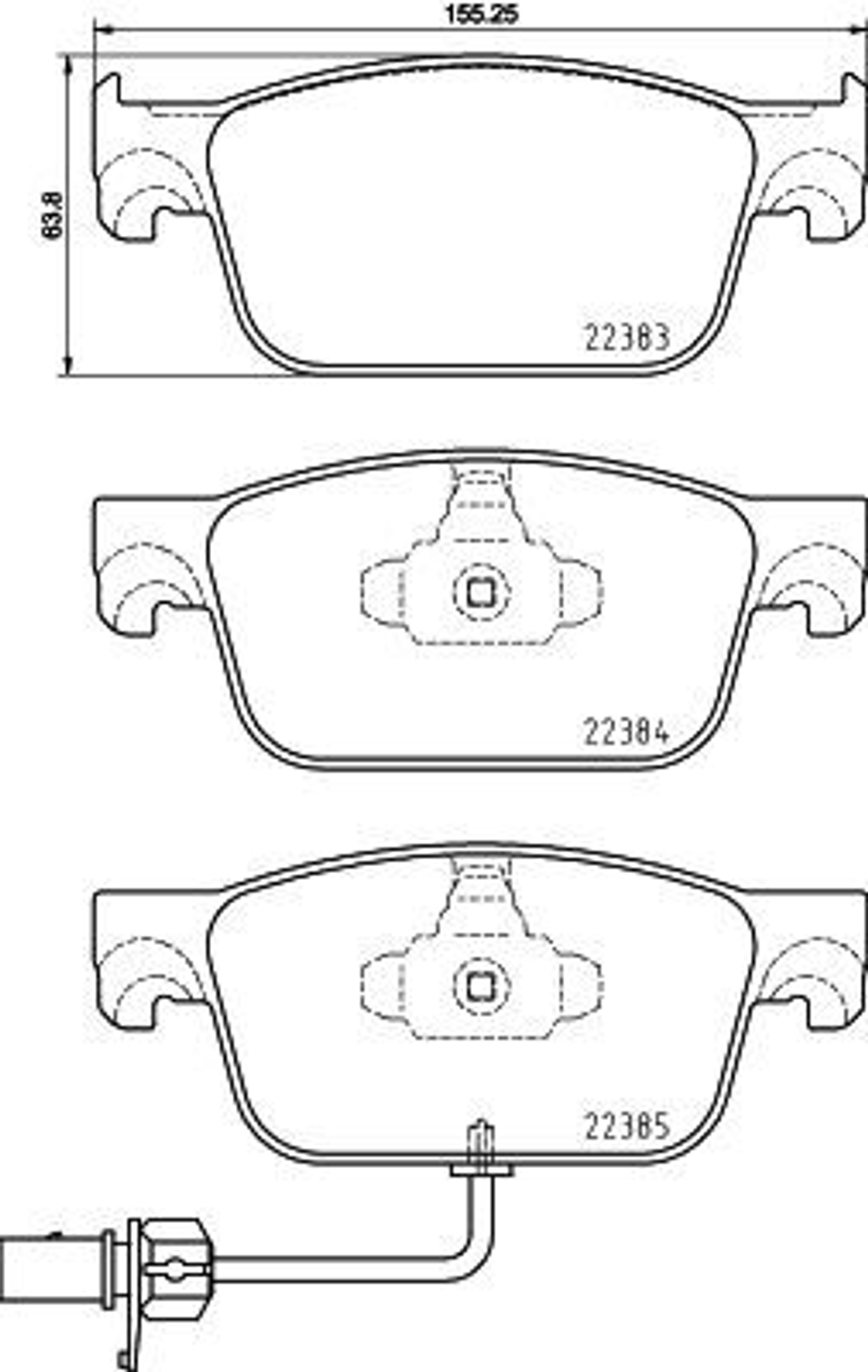 BREMBO - P85153-BRB - Brake Pad Set, disc brake