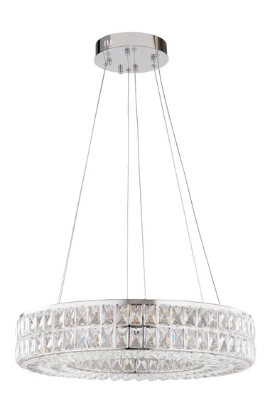 Люстра подвесная светодиодная NewRgy 2786R/64W CHROME+CLEAR, 64 Вт, хромированная и прозрачная