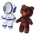 Мягкая игрушка IKEA AFTONSPARV (АФТОНСПАРВ), Медведь космонавт, 28 см