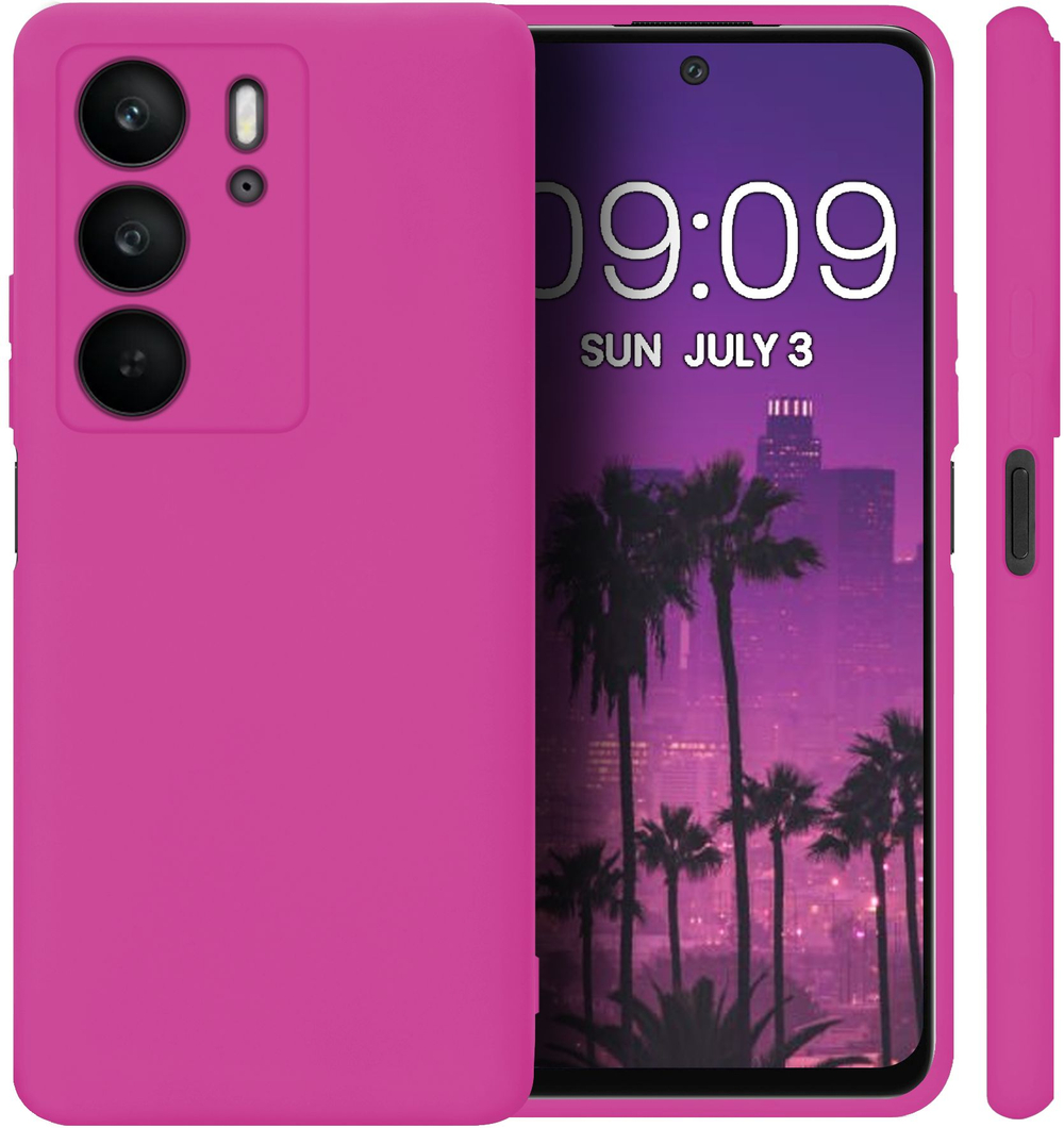 Мягкий Soft Touch чехол из силикона для REALME C75 4G (не 5G) с бархатной подкладкой