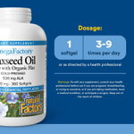 Natural Factors, OmegaFactors, льняное масло, 1000 мг, 360 капсул