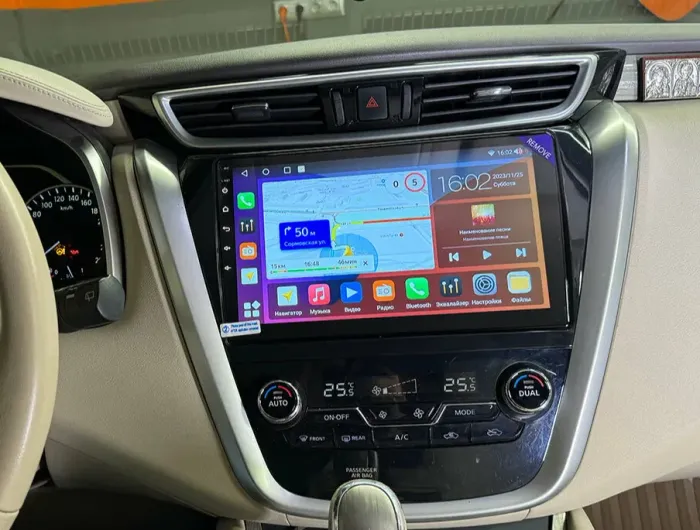 Магнитола для Nissan Murano 2016-2022 (поддержка Bose и 360) - Kuberg QLed, Android 13, Быстрейшая, CarPlay, SIM-слот