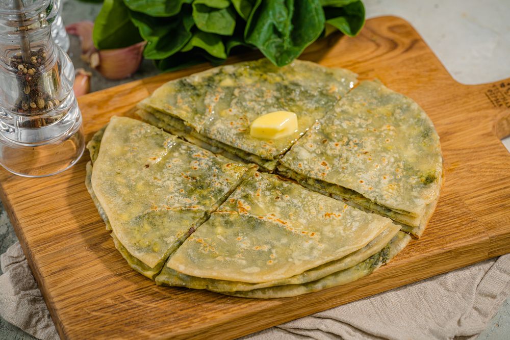 Хычины с творогом и зеленью Хычины с творогом и зеленью