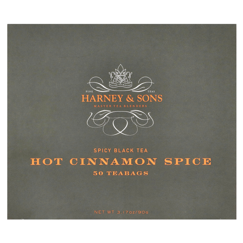Harney & Sons, Пряный черный чай, горячая корица, 50 чайных пакетиков, 90 г (3,17 унции)
