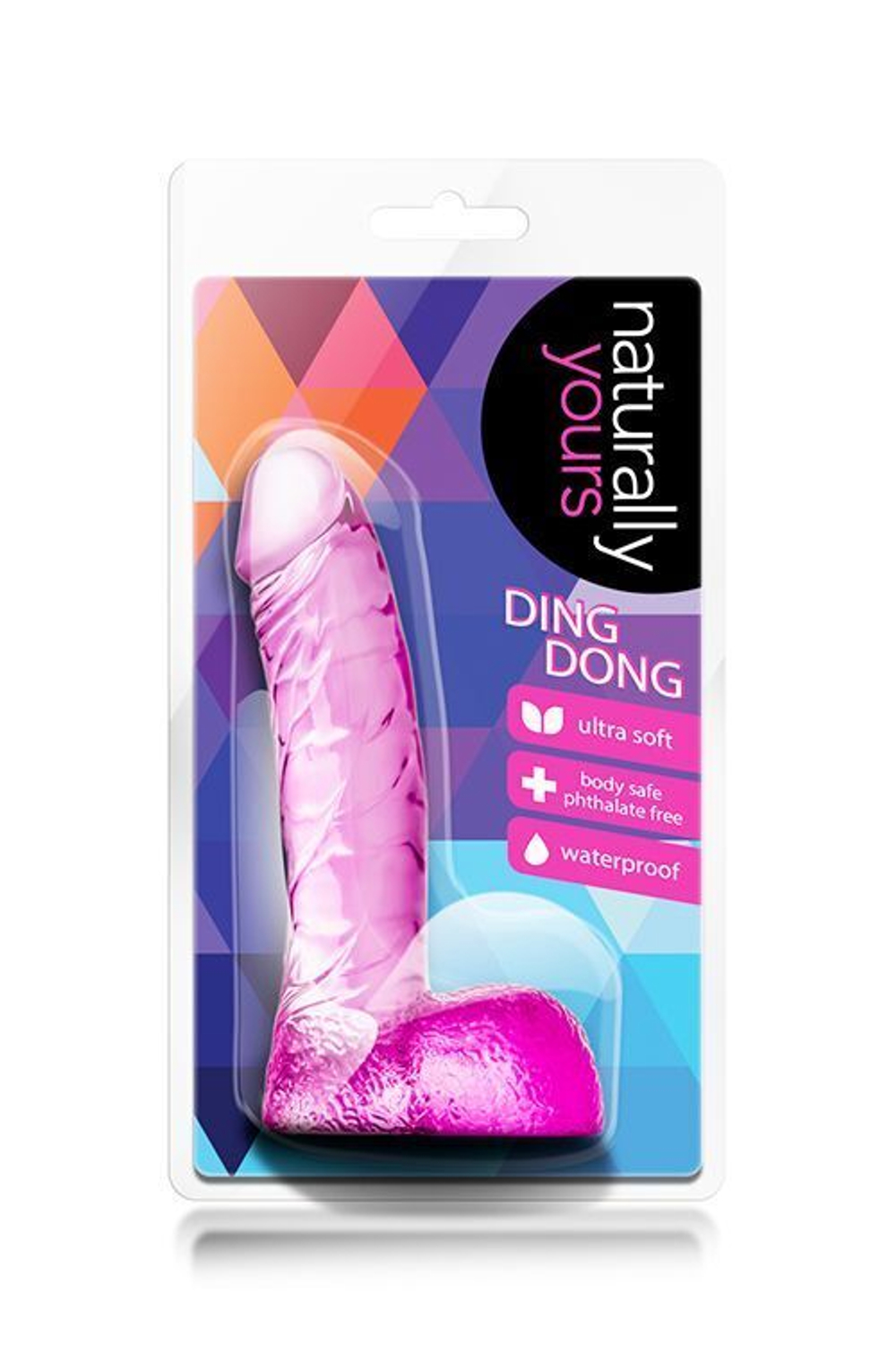 Ярко-розовый фаллоимитатор Ding Dong - 14 см. (Цвет: ярко-розовый)