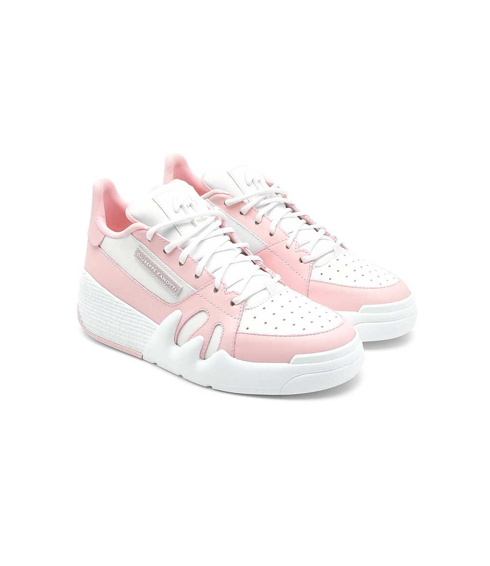кожаные кроссовки Giuseppe Zanotti - пудро-розовый(RS10008)