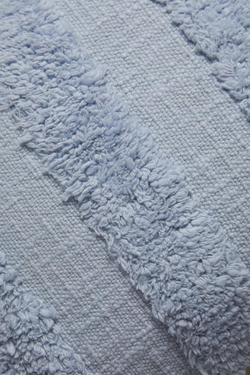 ZARA HOME ЧЕХОЛ ДЛЯ ДЕКОРАТИВНОЙ ПОДУШКИ С ПОМПОНОМ, СИНИЙ