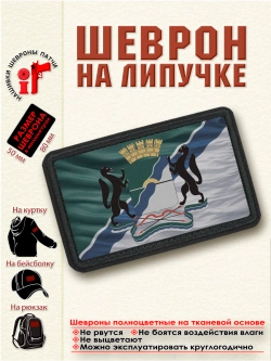Шеврон на липучке "Флаг и Герб города Новосибирск" dtf