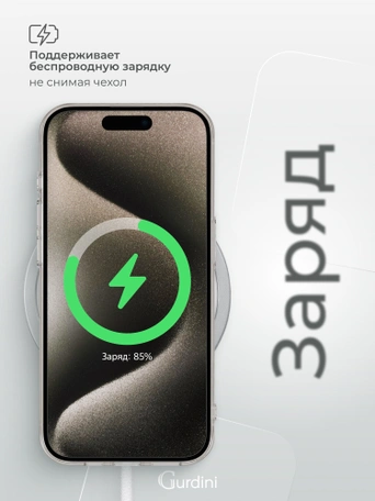 Чехол накладка iPhone 15 Pro 6.1" Gurdini силикон Ultra Twin 1 mm с защитой камеры прозрачный