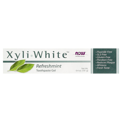 NOW Foods, Solutions, XyliWhite™, зубная паста-гель, освежающая мята, 181 г (6,4 унции)