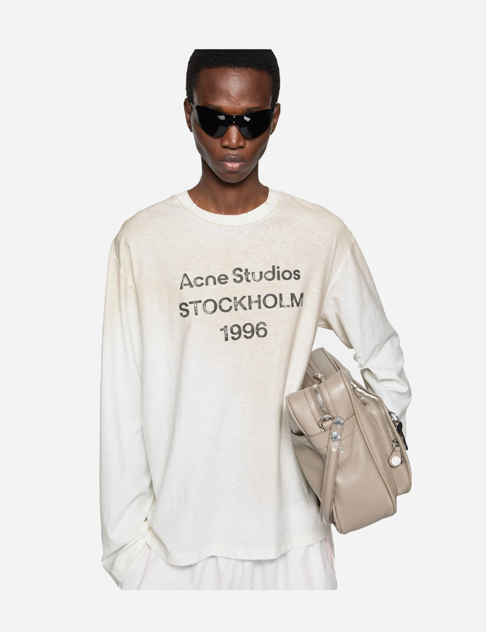 Acne Studios Logo Long Sleeve T-shirt "White"