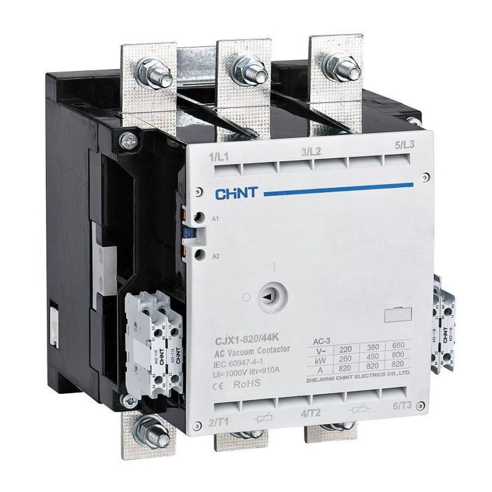Контактор вакуумный CJX1-820/44K 820А 220В AC/DC 4НО+4НЗ AC-3 CHINT 275700