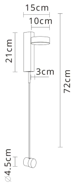Настенный светильник Arte Lamp MIRACH A2142AP-10BK, 1хLED