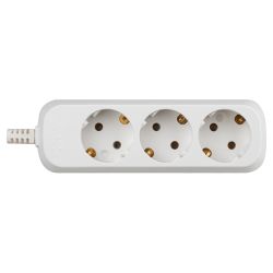 Колодка ЭРА KX-3e 3 розетки с зазeмлением белая | Электротовары