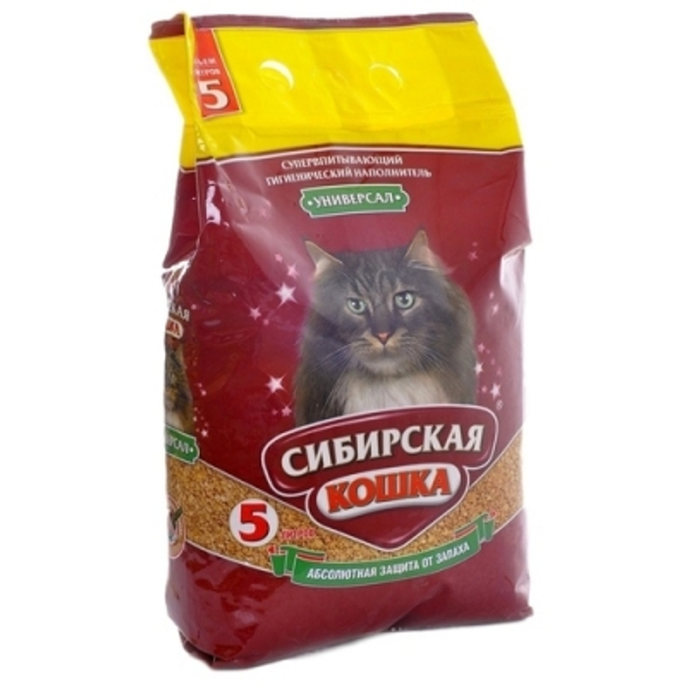СИБИРСКАЯ КОШКА Наполнитель впитывающий Универсал 5 л