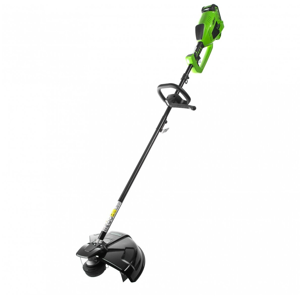 Триммер струнный аккумуляторный GREENWORKS GD40BC,40В,35см,б/щ,с ножом,без АКБ и ЗУ  (1301507)
