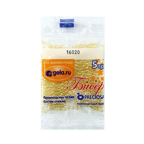 Бисер Preciosa 10/0, 50 г (10 шт по 5 г), цв.16020