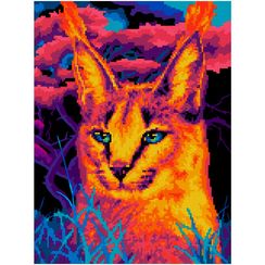 Almaz qaşlarla mozaika \ Алмазная мозаика \ Diamond painting Lori   30*40 cm  "Яркая рысь"
