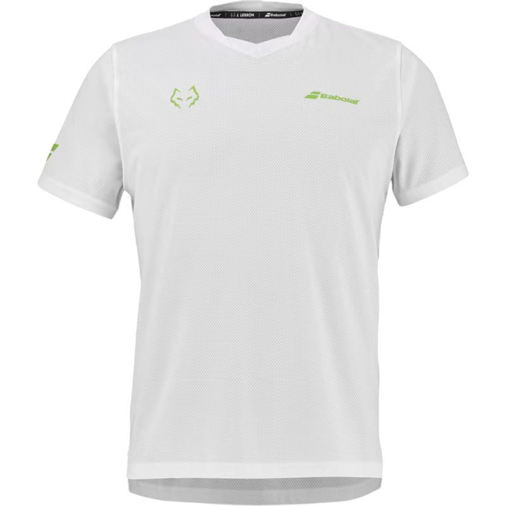 Теннисная футболка Babolat Crew Neck Lebron - white/white