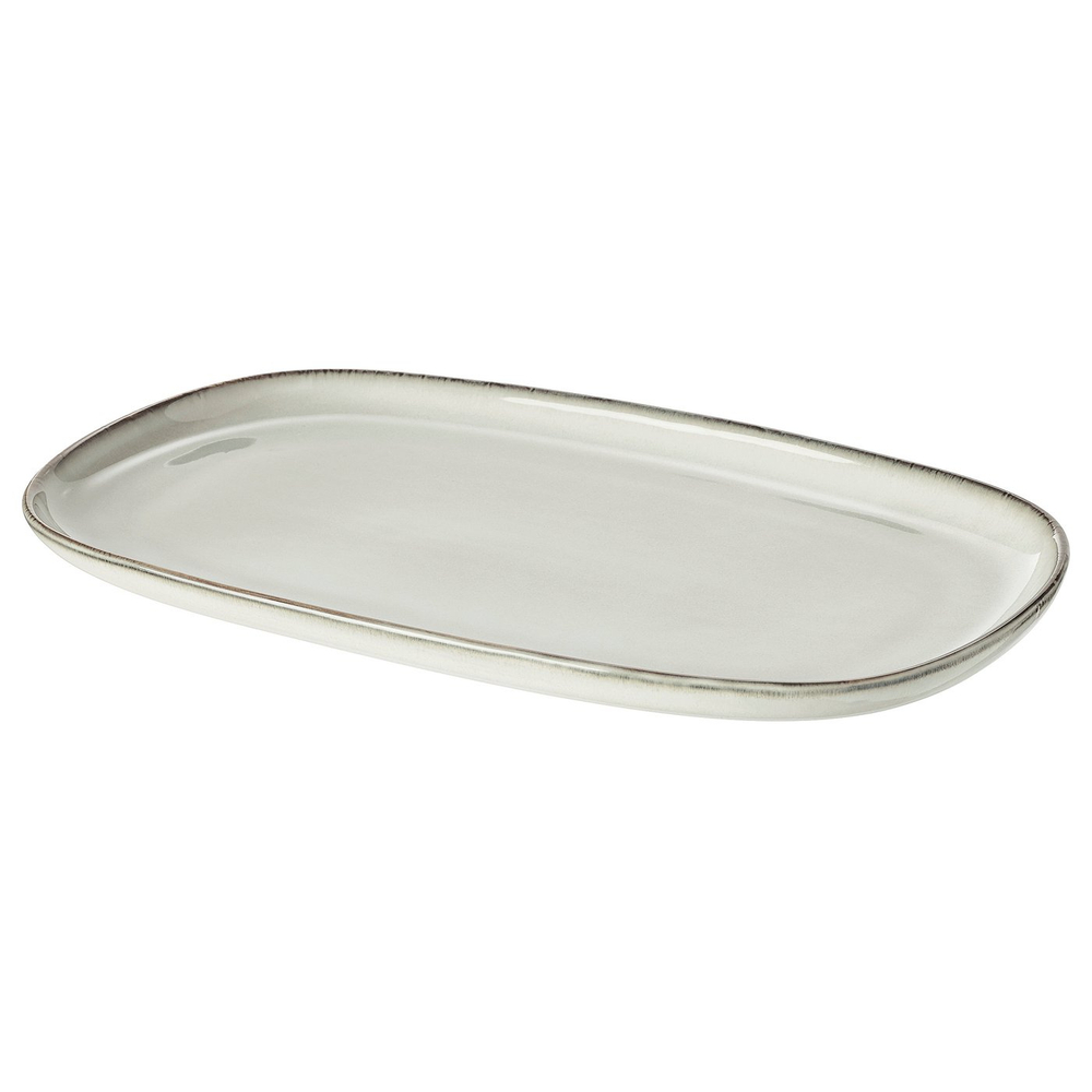 IKEA GLADELIG  (ИКЕА ГЛАДЕЛИГ)  -  Тарелка - серый 31х19 см