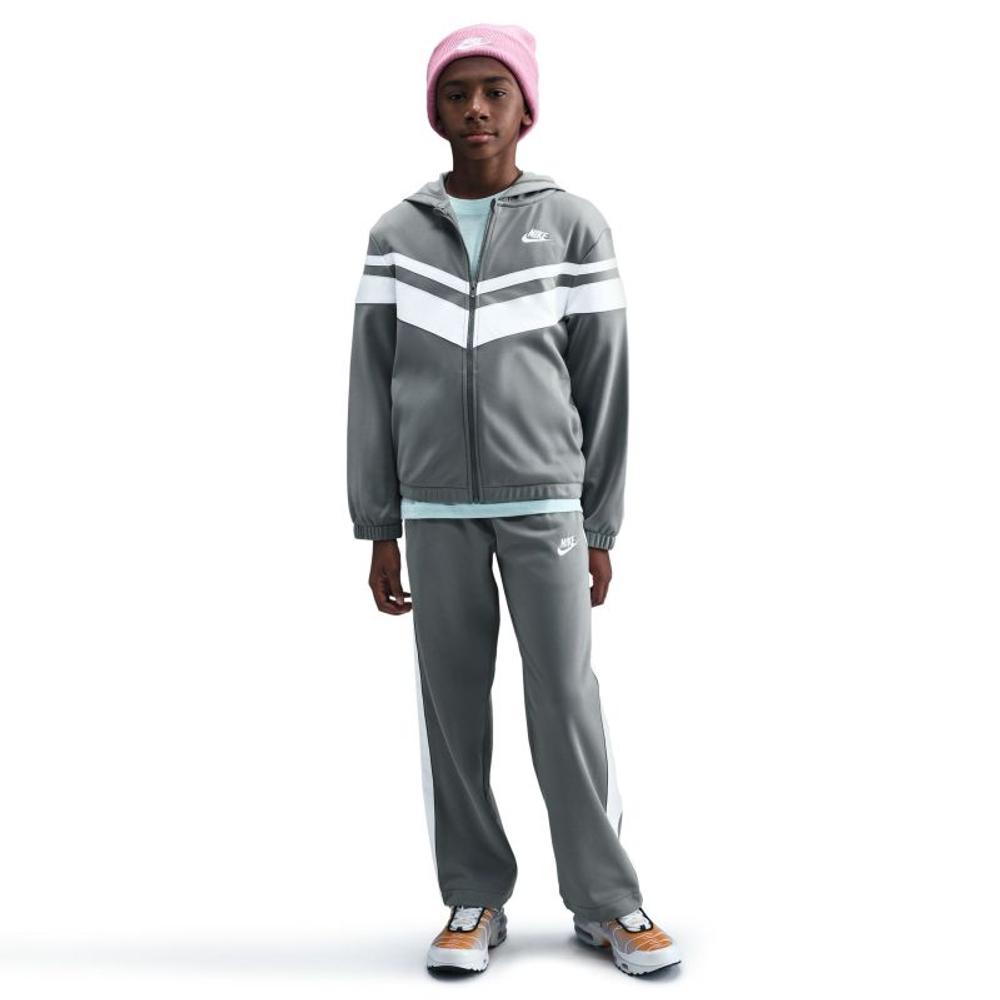 Детский спортивный костюм Nike Kids Sportswear Dri-Fit Hooded — smoke grey/white/white