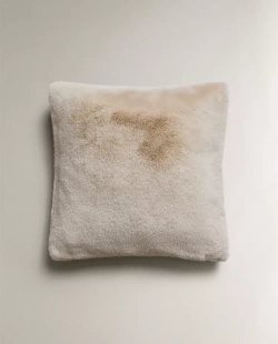 ZARA HOME НАВОЛОЧКА ДЛЯ ДЕКОРАТИВНОЙ ПОДУШКИ ИЗ ИСКУССТВЕННОЙ ШЕРСТИ, БЕЖЕВЫЙ