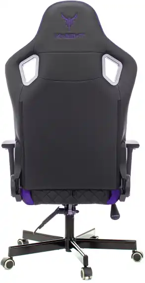 Кресло игровое Knight Outrider черный/фиолетовый ромбик экокожа с подголов. крестов. металл