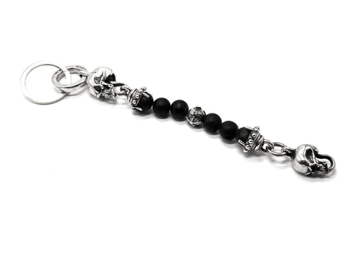 Брелок из серебра Two Skulls AZBl-011