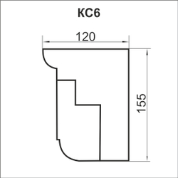 Карниз из пенопласта чертёж