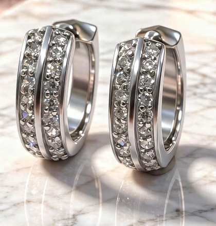 Ювелирные серьги из серебра 925 пробы