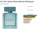 Narciso Rodriguez For Him Vetiver Musc 100 ml (duty free парфюмерия)